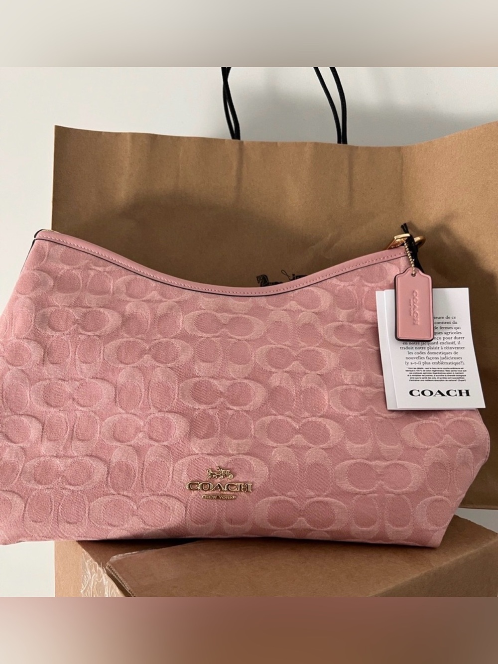 COACH Pink Signature denim laurel